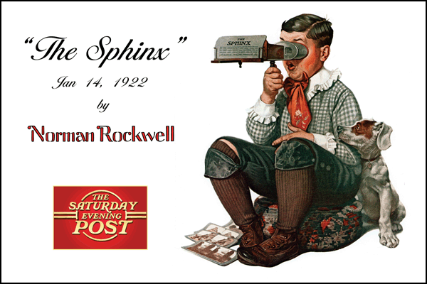 Lenticular animated 4 x 6 post card Norman Rockwell paintings 